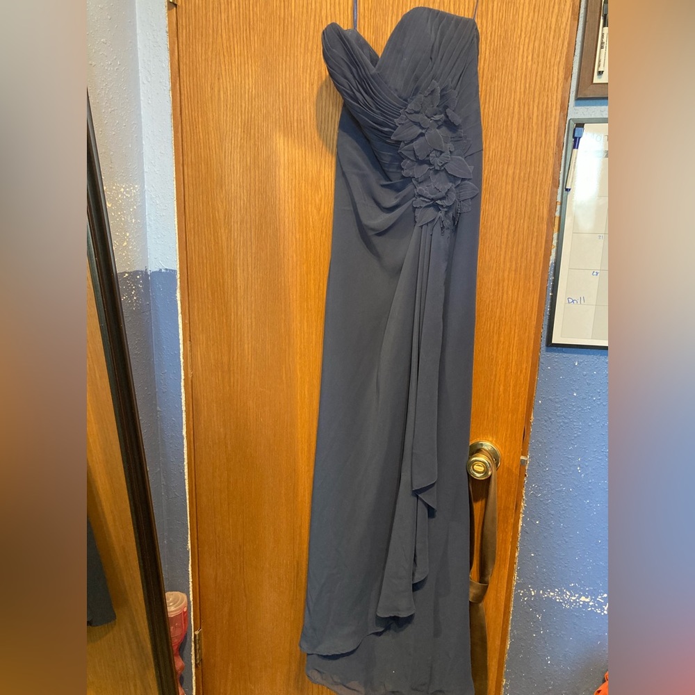 Navy blue dress by Allure Bridles, size 4